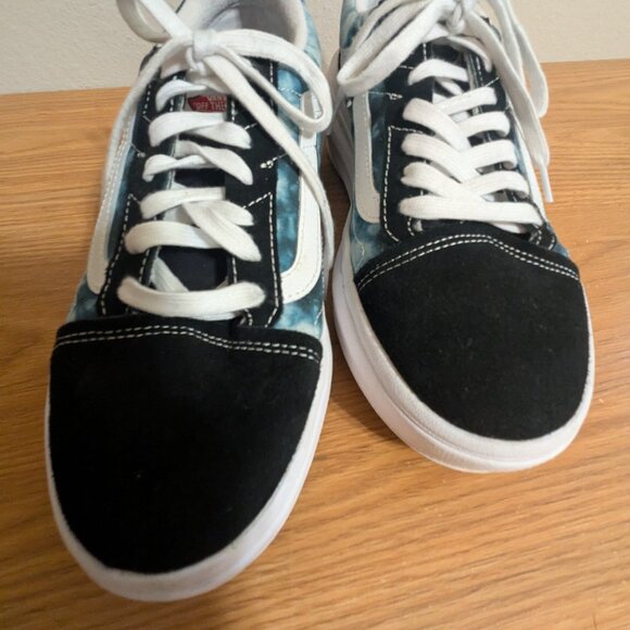 Vans Old Skool Overt Cc Black & Blue Tie-Dye PLATFORM Sneaker Shoes Size 10.5/12 - Picture 10 of 10